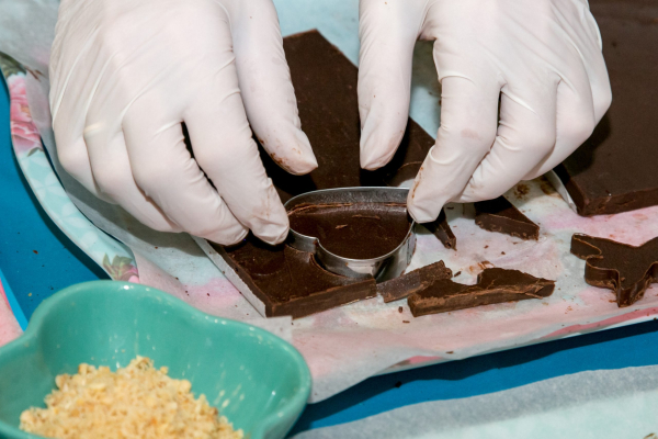 Камено кани децата на сладка коледна работилница по шоколад