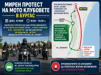 Днес изходът на Бургас ще бъде блокиран заради протест на мотористите
