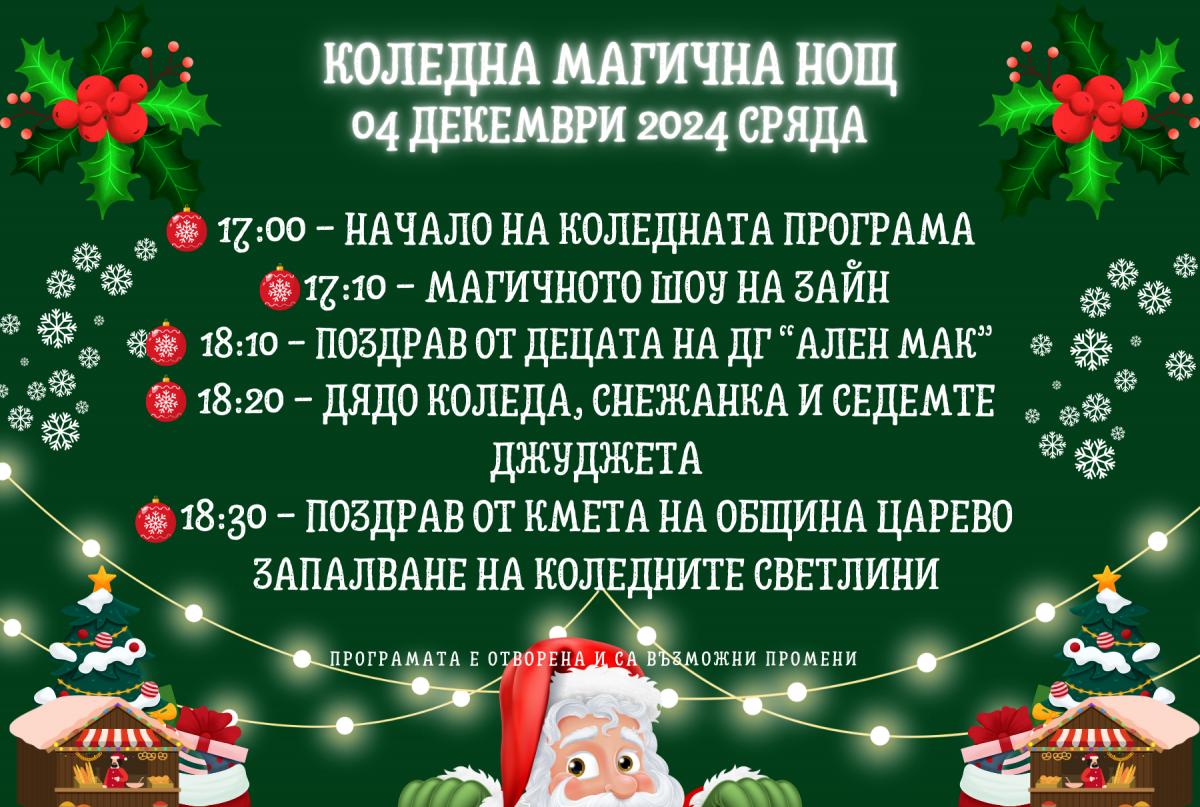 С магично шоу в Царево „палят“ коледното осветление 